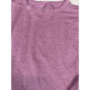 Apana Womens Small Purple Heathered Long Sleeve Cinched‎ Hem Activewear Top